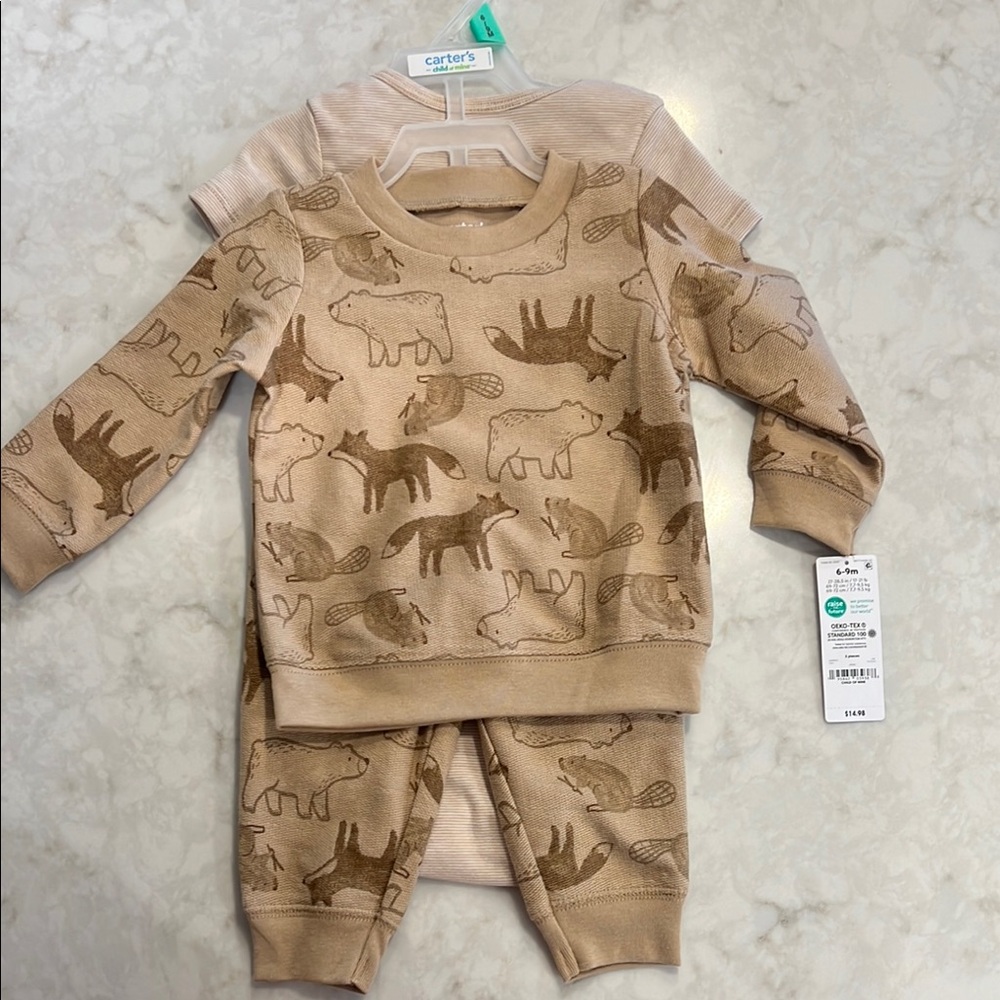 Animal Print Baby Outfit Set
